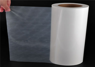 Polyester translucide blanc comme le lait adhésif du petit pain 0.12mm de film de fonte chaude du bois de bande
